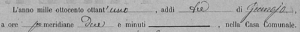 Record Date for Post 1875 Birth Record Canischio, Italy